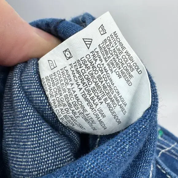 Liberty Bib Overalls Mens 38x30 (40x29 ACTUAL) Blue Denim Carpenter - Picture 11 of 12